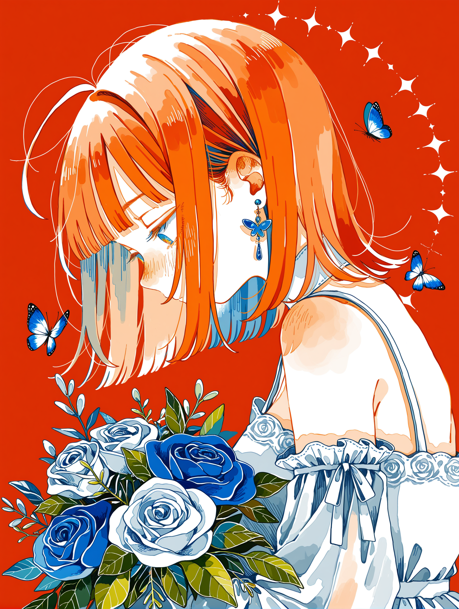 00147-1115633066-1girl, orange hair, medium hair, spiked hair, blunt bangs, ahoge, BREAK 1girl, close-up, from side, looking down, BREAK white sl.png